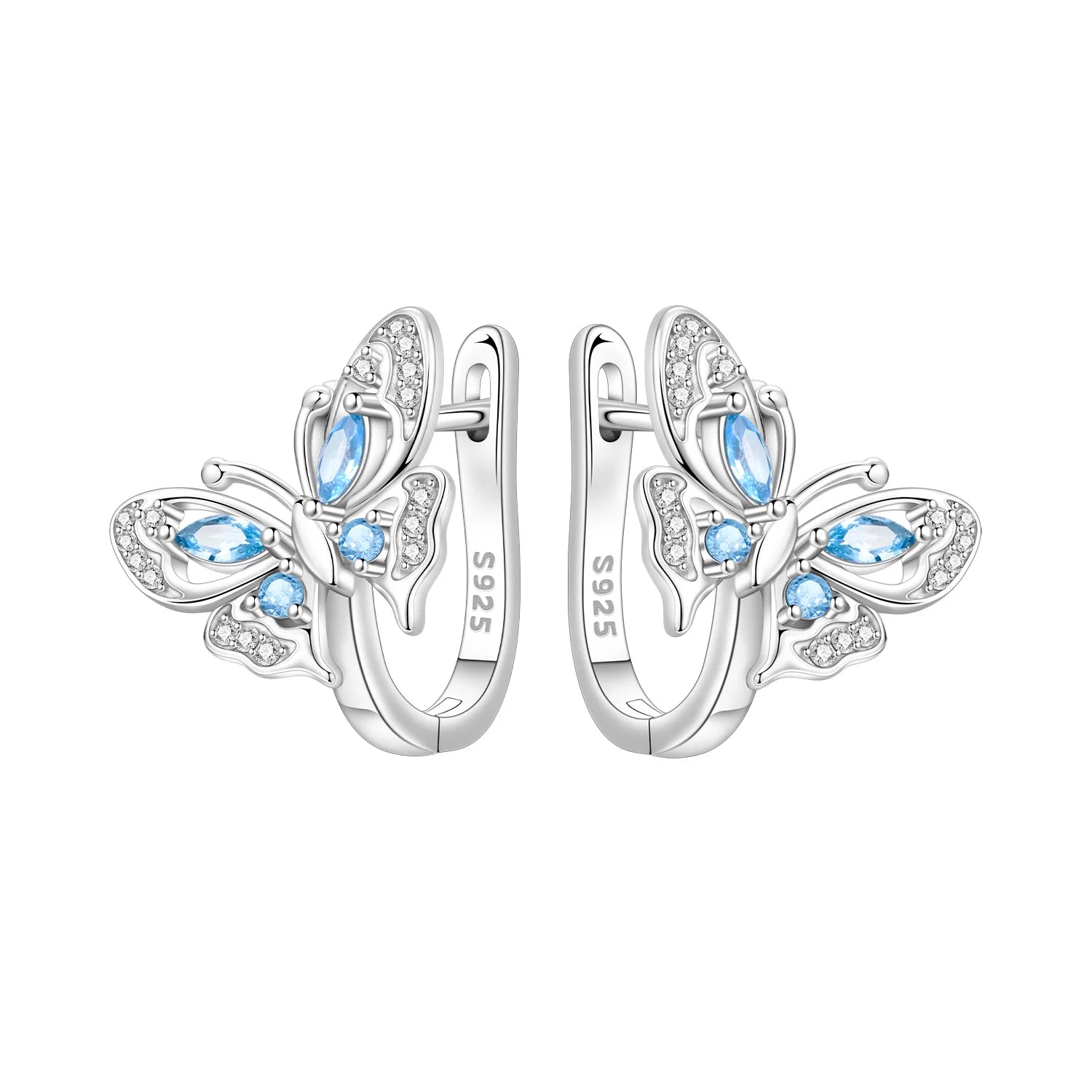 Cycuff Original 925 Sterling Silver Blue Green Chameleon Earrings Women Hoop Earring Anniversary Jewelry Trendy Gifts