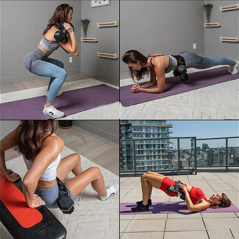 Dumbbell Training & Hip Shaping Home Gym Fitness Equipment Adjustable Weighted Waist Belt for Home Workouts