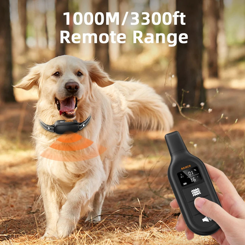 Collar de Entrenamiento para Perros ROJECO PD521 – Control Remoto 1000m, IPX7