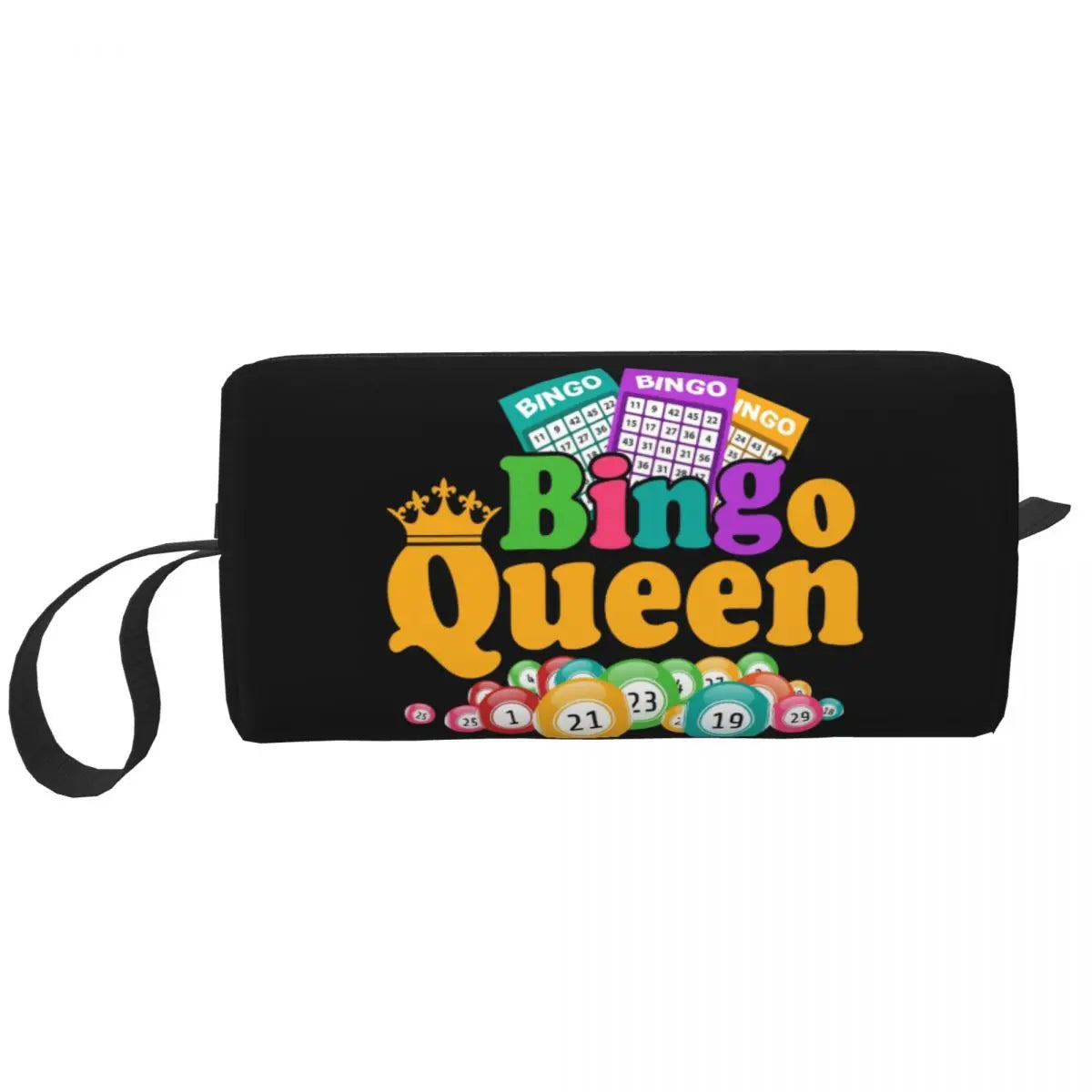 Custom Travel Bingo Balls Toiletry Bag Kawaii Paper Game Makeup Cosmetic Organizer Women Beauty Storage Dopp Kit Box
